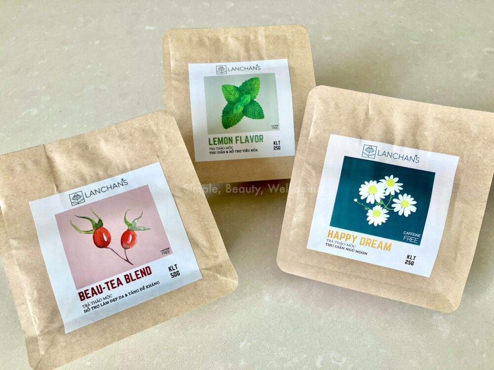 お気に入りのベトナム産オーガニックハーブティーLANCHANS（ランチャンズ）のハーブティー3種