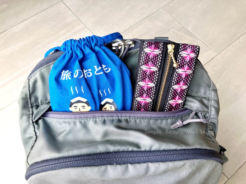 海外旅行も国内旅行もこれ1つ！30Lリュックをおすすめする理由｜女性にも、通勤にもについて、ミレーのクーラ30の食べもの関連持ち物を入れるポケット