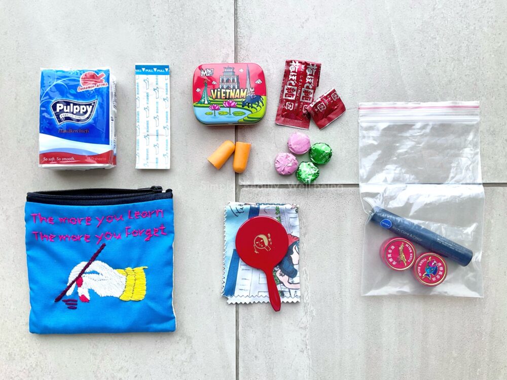 タイ・バンコク旅行｜機内持ち込み「身の周り品」バッグの中身コスメポーチの中身